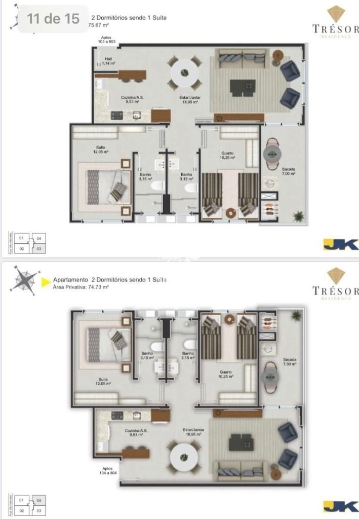 Apartamento em Jardim Eldorado, Palhoça. 2 quartos, 75m². Imagem 20 de 21